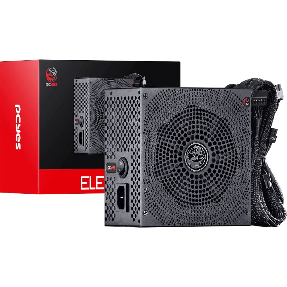 Fonte PCYES 600W Electro V2 80 Plus PFC Ativo White
