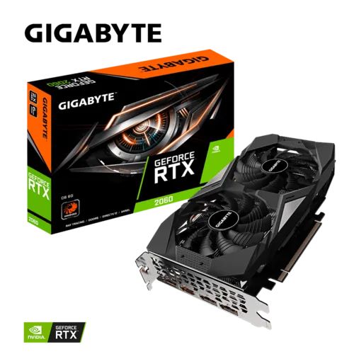 Detalhes de Placa de Vídeo Gigabyte GeForce RTX 2060 D6 6GB GDDR6 192Bit