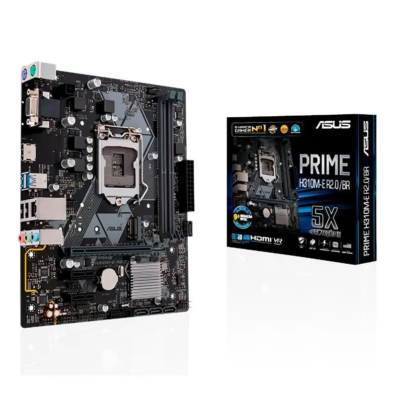 Detalhes de Placa Mãe Asus Prime H310M-E/BR DDR4 LGA 1151 Chipset Intel H310