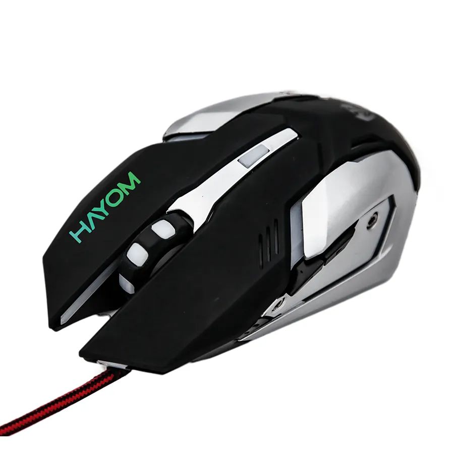 Detalhes de Mouse Gamer Hayom MU-2906 2400DPI 6 Botões Preto com LED RGB