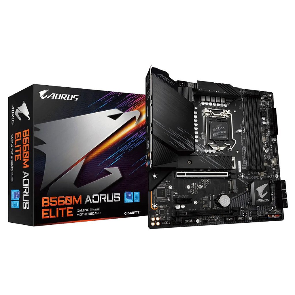 Placa Mãe Gigabyte B560M Aorus Elite DDR4 Intel LGA1200 mATX