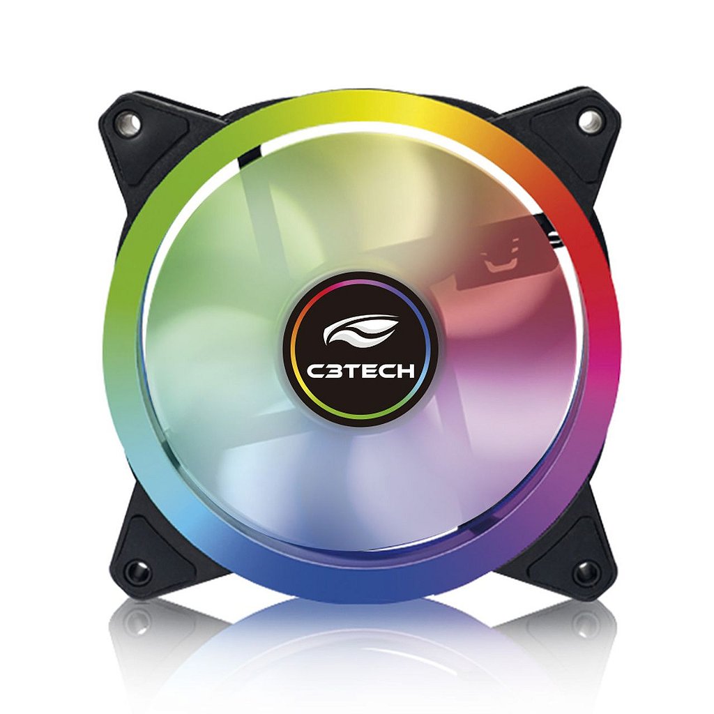 Detalhes de Cooler FAN C3 Tech com LED 7cores 120mm - F7-L140M