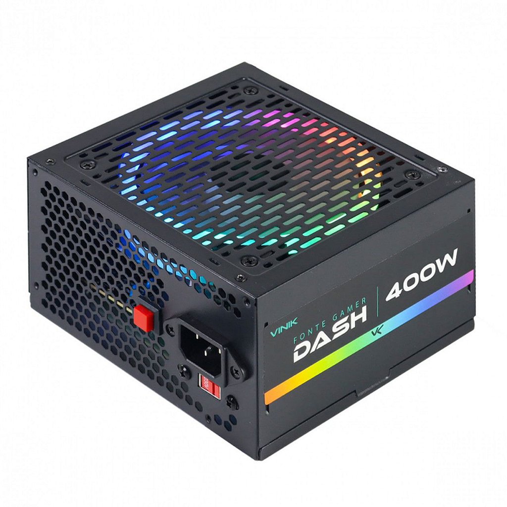 Detalhes de Fonte Gamer Vinik Dash 400W RGB 110V-230V - VFG400WPR