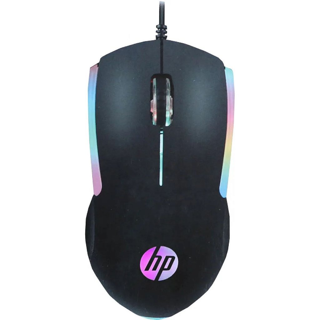 Mouse Gamer HP RGB M160 1000 DPI LED RGB Black