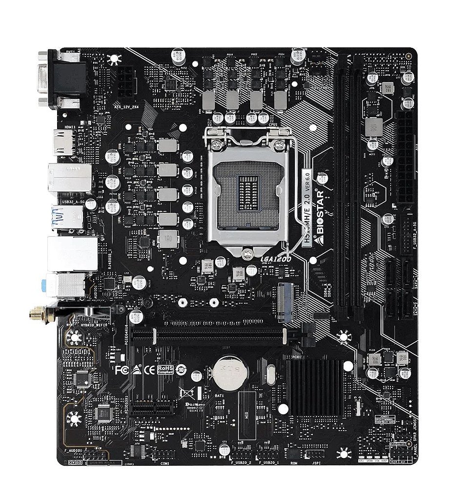 Detalhes de Placa Mãe Biostar H510MH/E 2.0 Intel LGA 1200 mATX DDR4