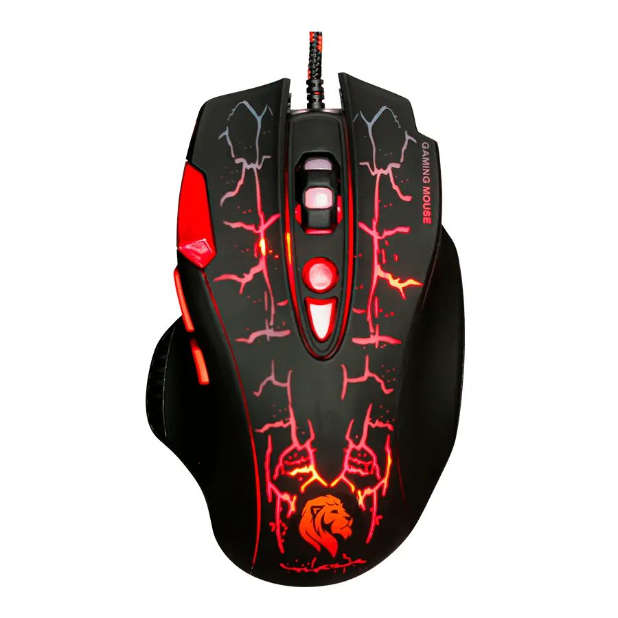 Mouse Gamer Hayom MU2907 3200DPI 8 Botões Preto com LED RGB
