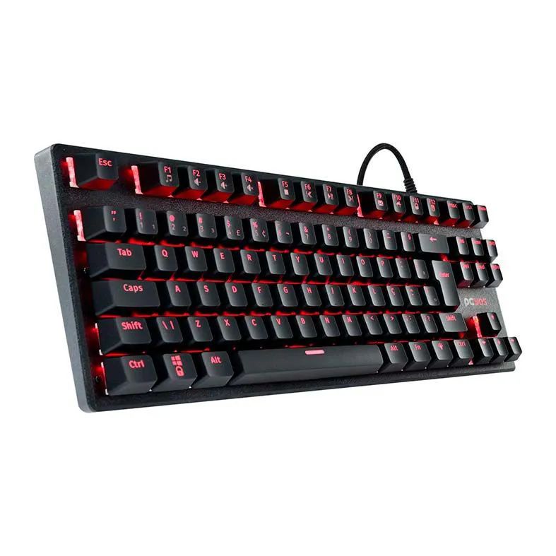 Teclado Mecânico PCYES Outemu LED Vermelho KLR Preto