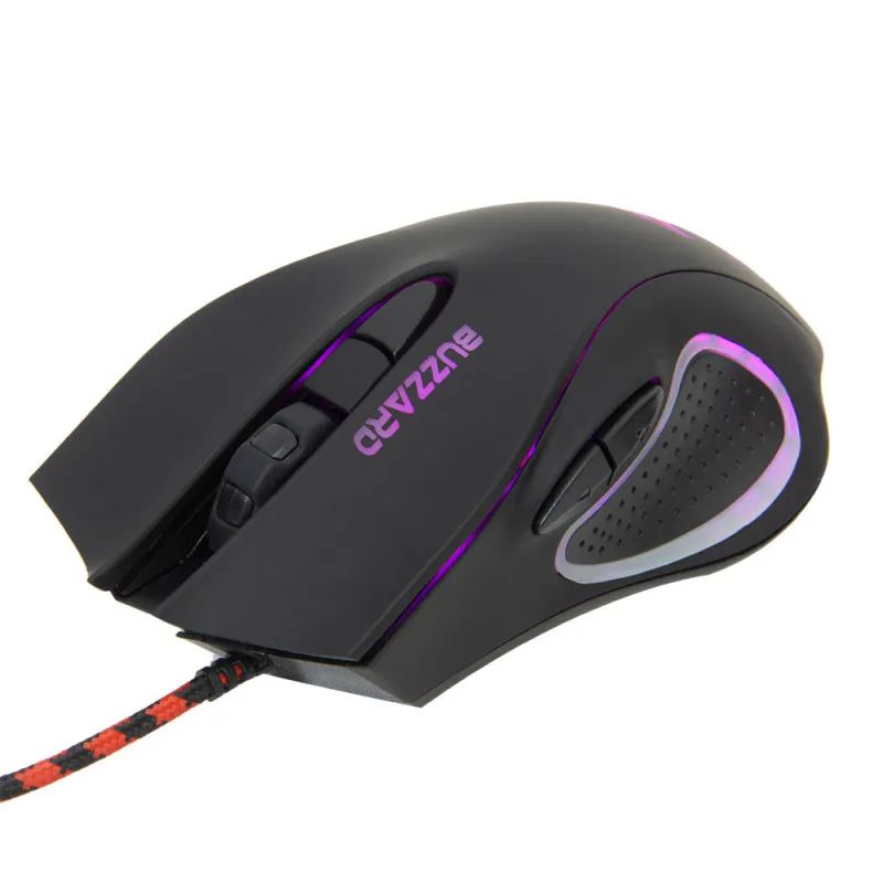 Detalhes de Mouse Gamer Buzzard 3200Dpi Led Com 6 Botões - C3 Tech MG-110BK