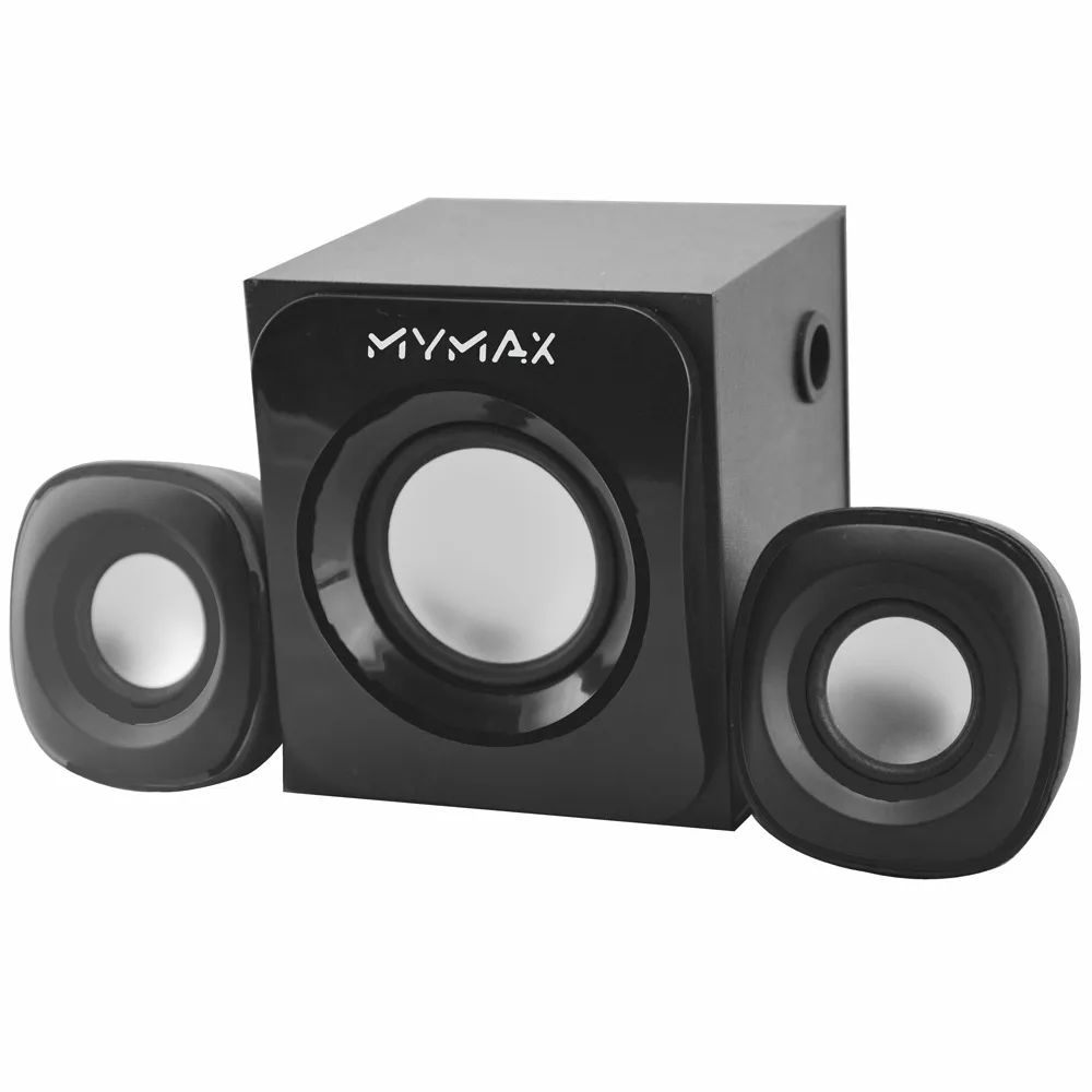Detalhes de Caixa De Som com Subwoofer Mymax 2.1 USB 7W RMS Preto