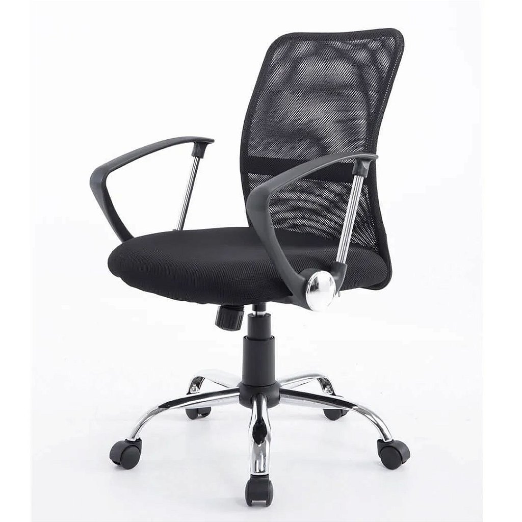 Cadeira Office Giratória Secretária Preta Bluecase - BCH-13BK