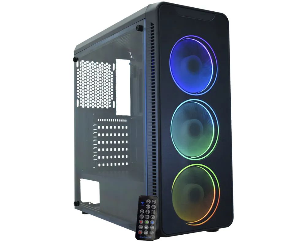 Gabinete K-MEX CG A2G8 Infinity Streamer C/ Coolers Led RGB
