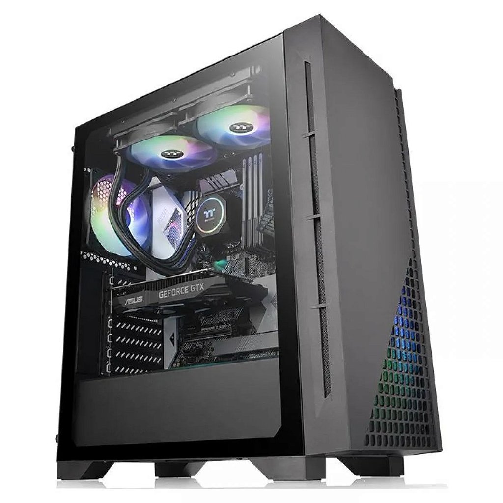 Gabinete Thermaltake H330 TG Preto Vidro Temperado Mid Tower