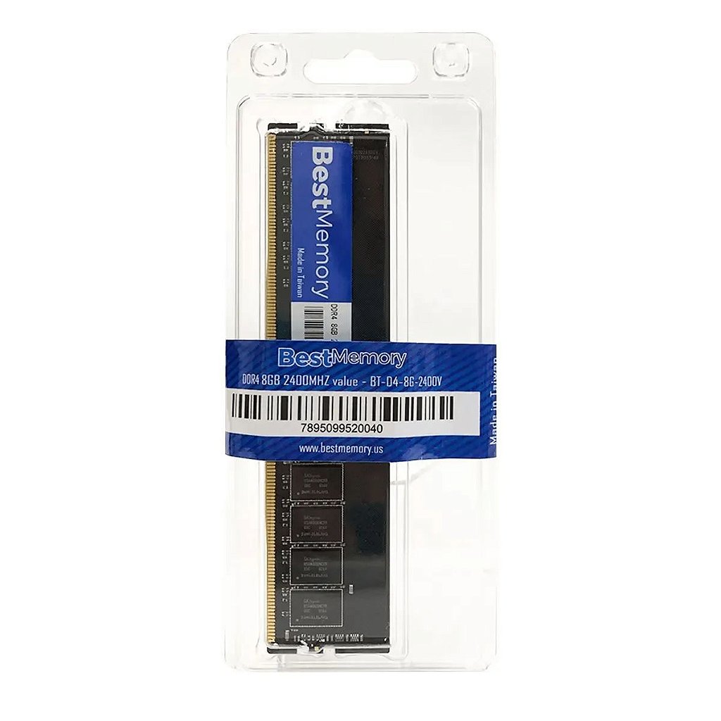 Memória Ram Best Memory DDR4 2400MHz, 8GB - BT-D4-8G2400V