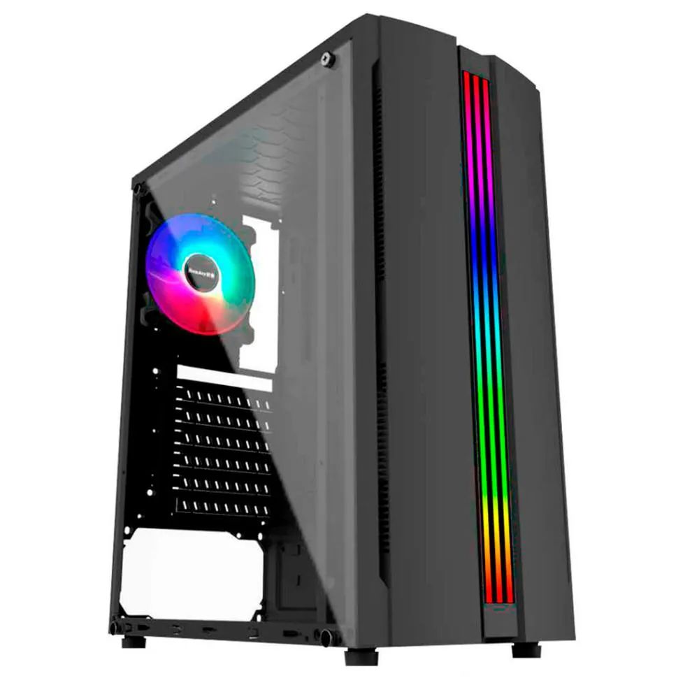 Gabinete Gamer Pixxo GF5522 ATX USB 3.0 RGB Preto