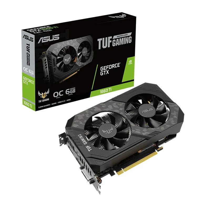 Placa de Vídeo Asus Geforce Gtx 1660ti TUF Gaming OC 6GB gddr6 192-bit TUF-GTX1660TI-O6G-EVO-GAMING