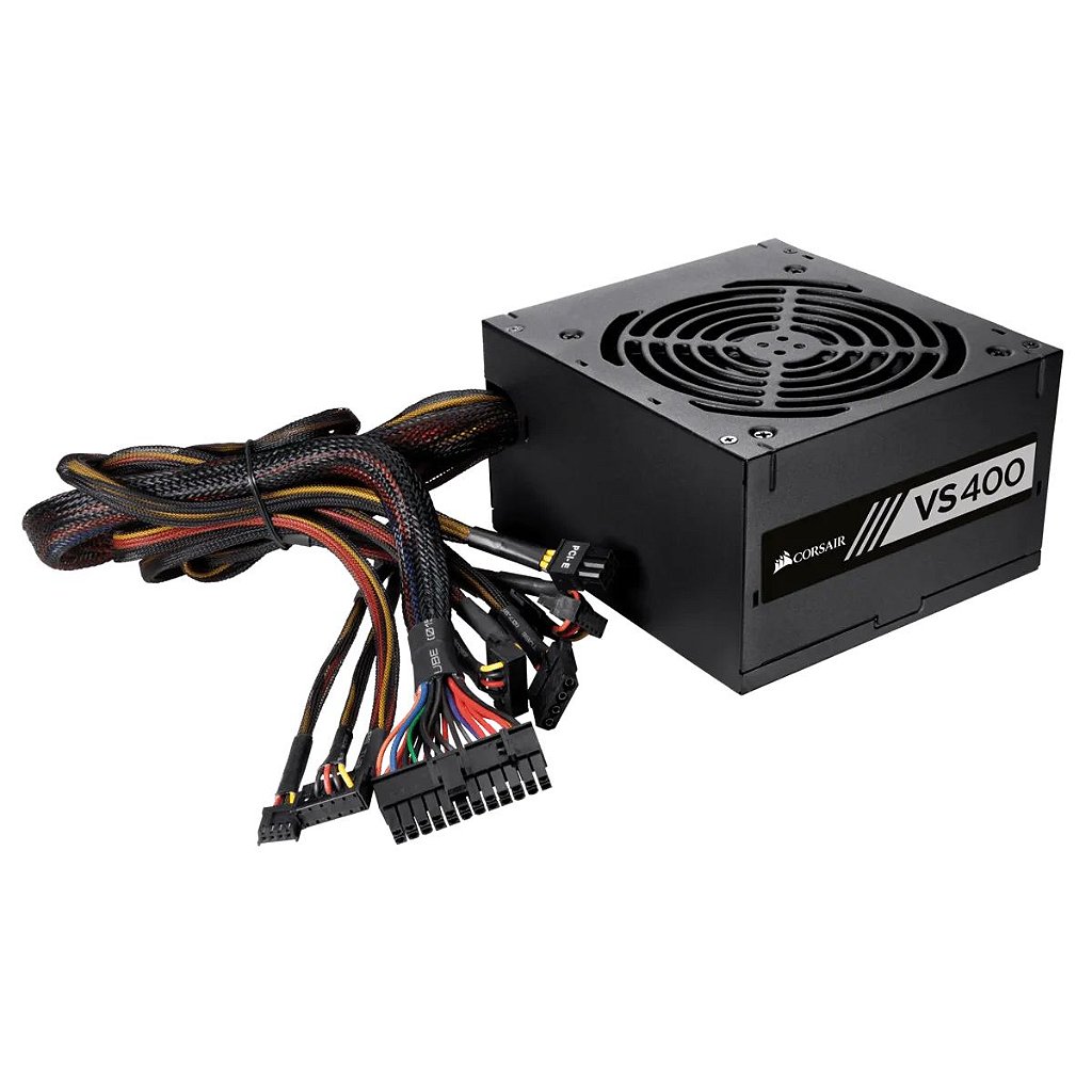 Detalhes de Fonte Corsair VS400 400w CP-9020117-LA 80 Plus White PFC