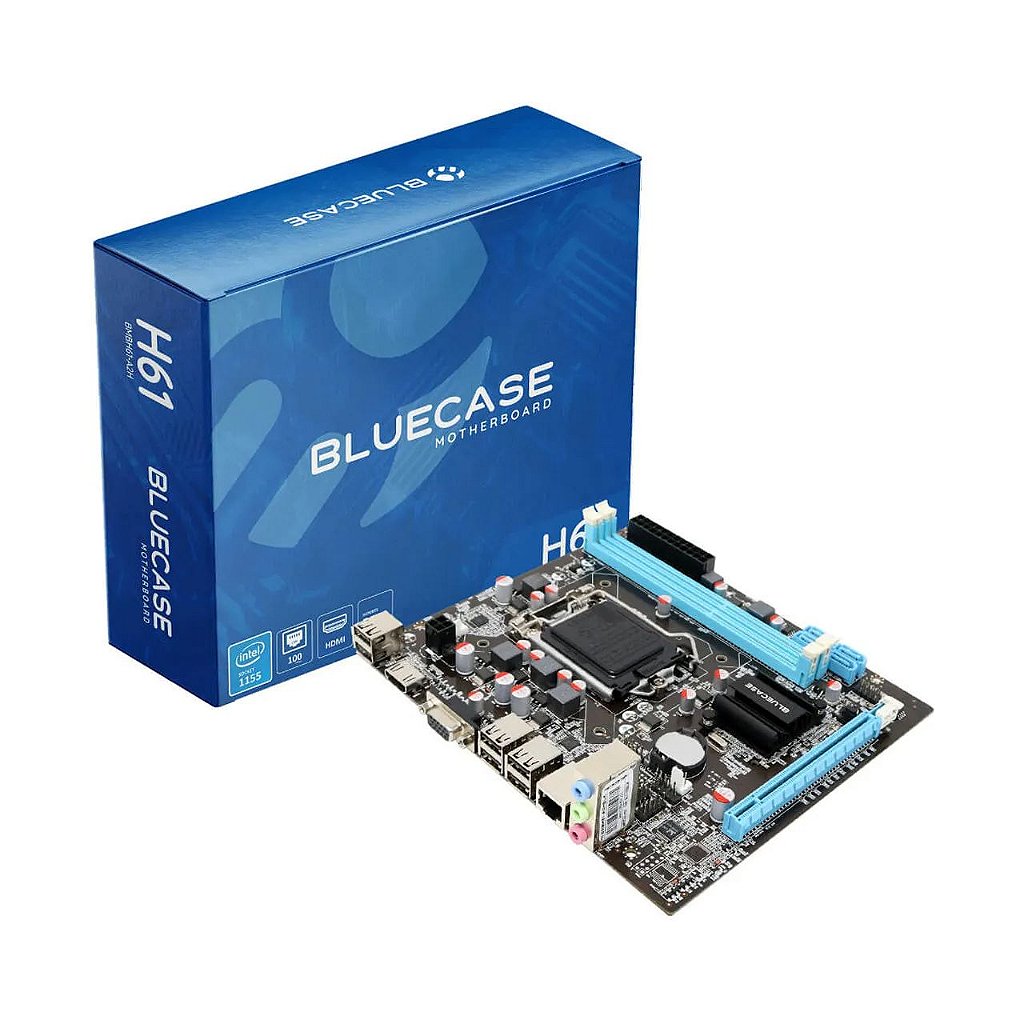 Placa-mãe Bluecase BMBH61-A2H DDR3 LGA 1155 Chipset H61 mATX