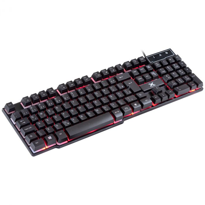 Detalhes de Teclado Gamer Semi-Mecânico Hydra com LED ABNT2 - VX Gaming
