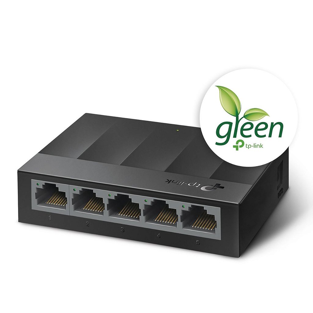 Detalhes de Switch Gigabit TP-Link 5 Portas 10/100/1000Mbps - LS1005G