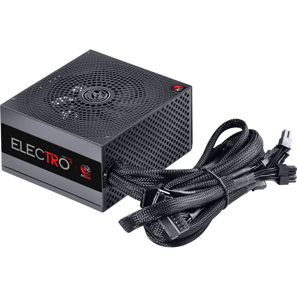 Detalhes de Fonte PCYES 500W Electro V2 80 Plus PFC Ativo White