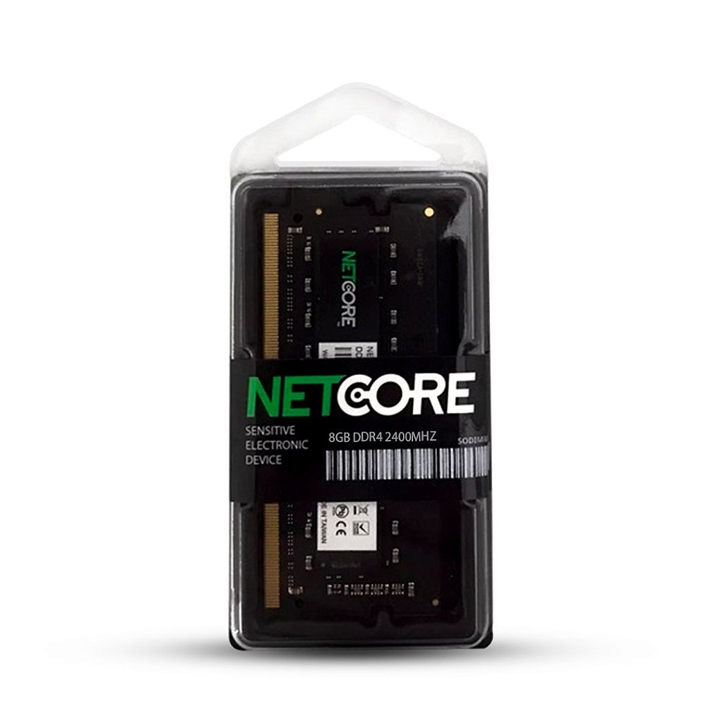Memória Ram Notebook Netcore 8GB DDR4 udimm 2400Mhz - NET48192SO24LV