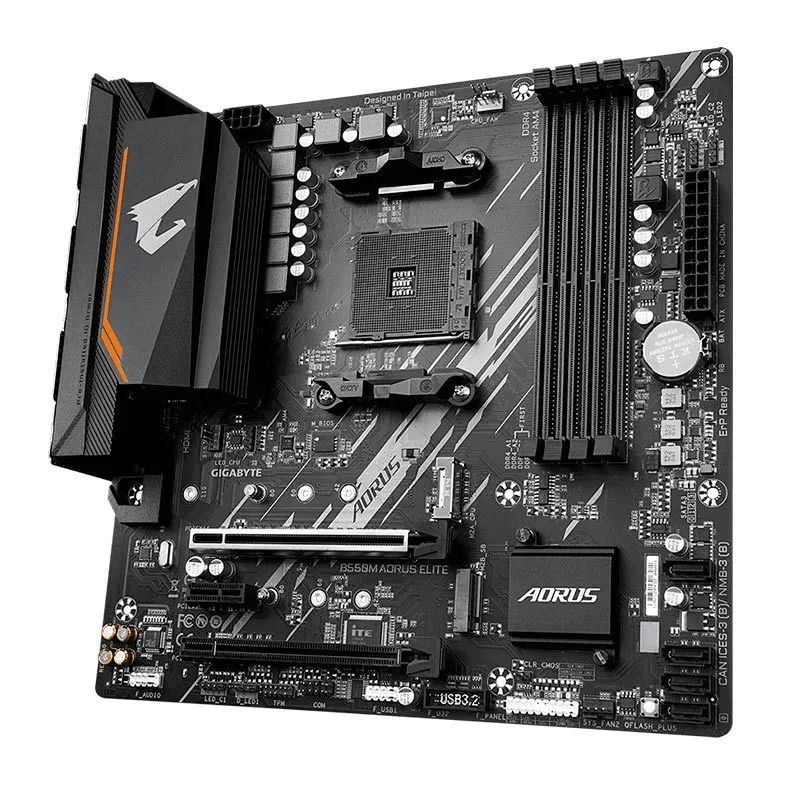 Detalhes de Placa Mãe Gigabyte B550M Aorus Elite AMD AM4 mATX DDR4