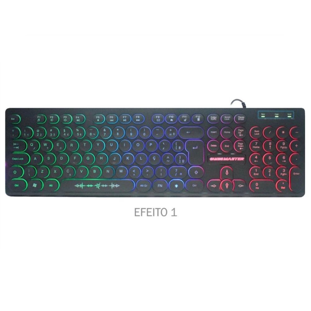 Detalhes de Kit Gamer Mouse, Teclado e Mousepad km7628 + mod734 + fxx2418 Gaming Master - B3KM7628U01CB1X