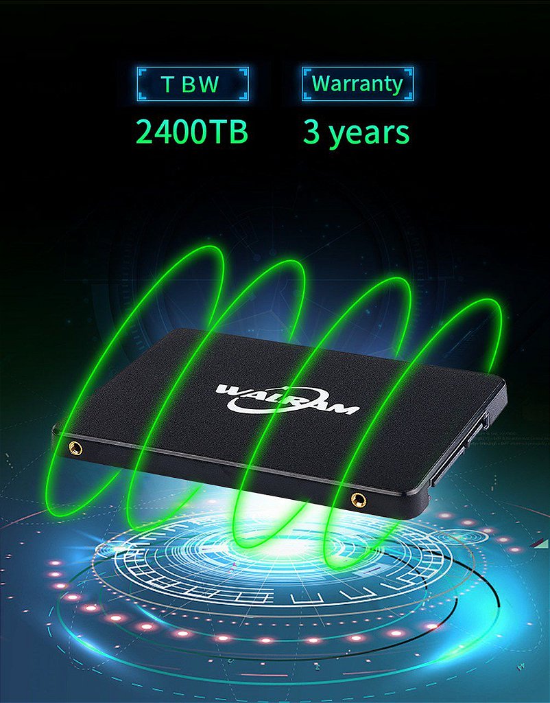 Detalhes de SSD Walram 1TB Sata III Leitura 560MB/s Gravação 410MB/s