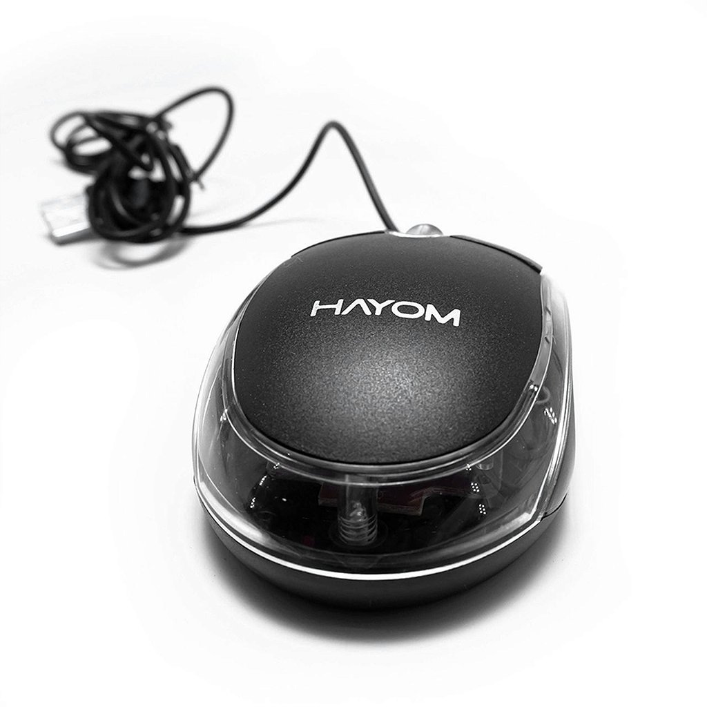 Detalhes de Mouse office Hayom Básico Preto Neon - MU2914