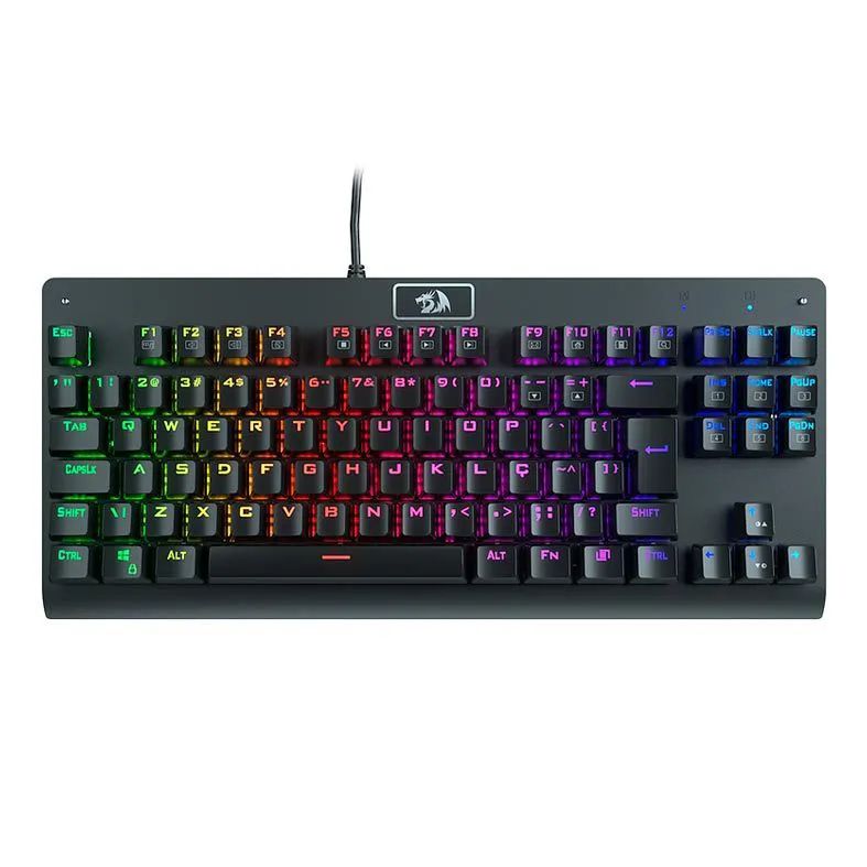 Detalhes de Teclado Mecanico Redragon Dark Avenger RGB Switch Blue - K568RGB-2 Azul