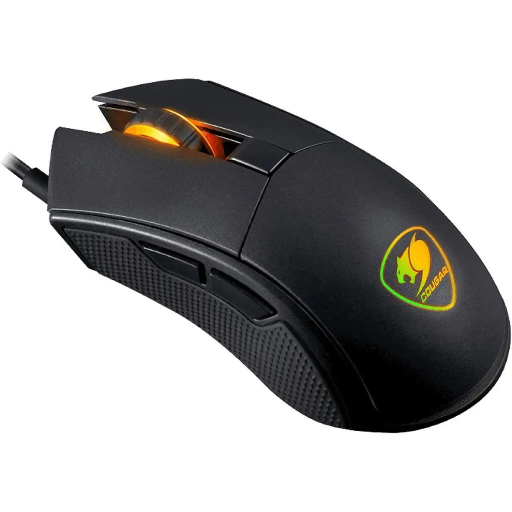 Detalhes de Mouse Gamer Cougar REVENGER Optico 6 Botões Programáveis 12000 DPI RGB 3MRESWOB.0001