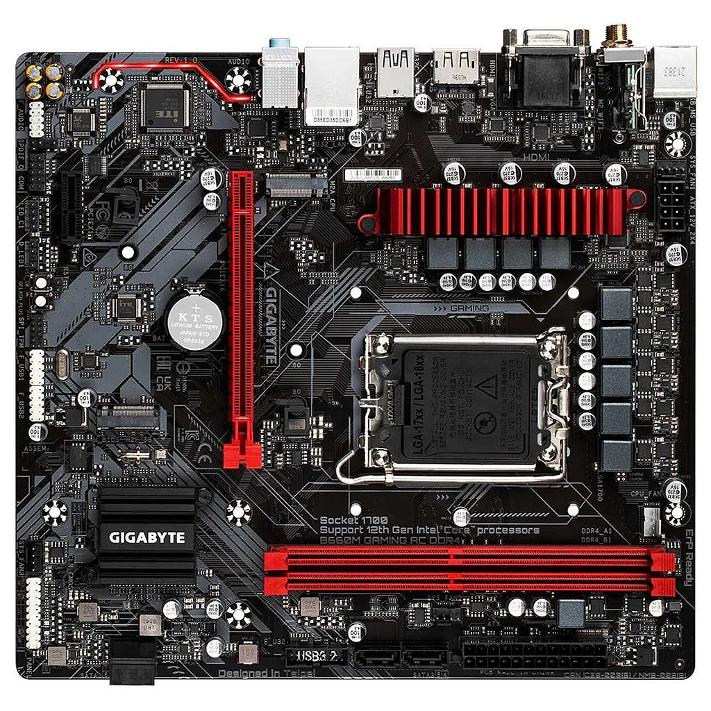 Detalhes de Placa Mae Gigabyte B660M Gaming AC DDR4 LGA1700 mATX
