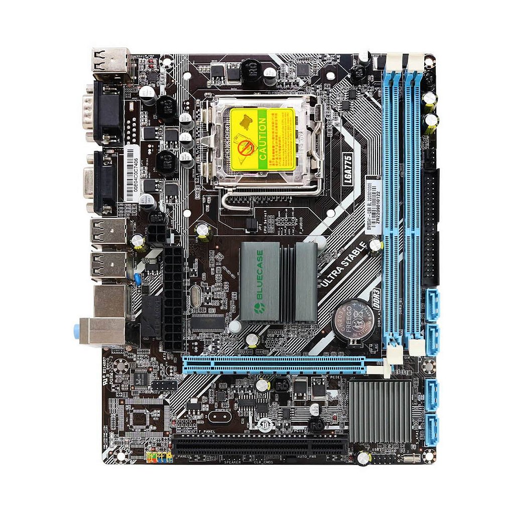 Detalhes de Placa mãe Bluecase BMBG41-I2 Box DDR3 LGA775 775 VGA USB 2.0