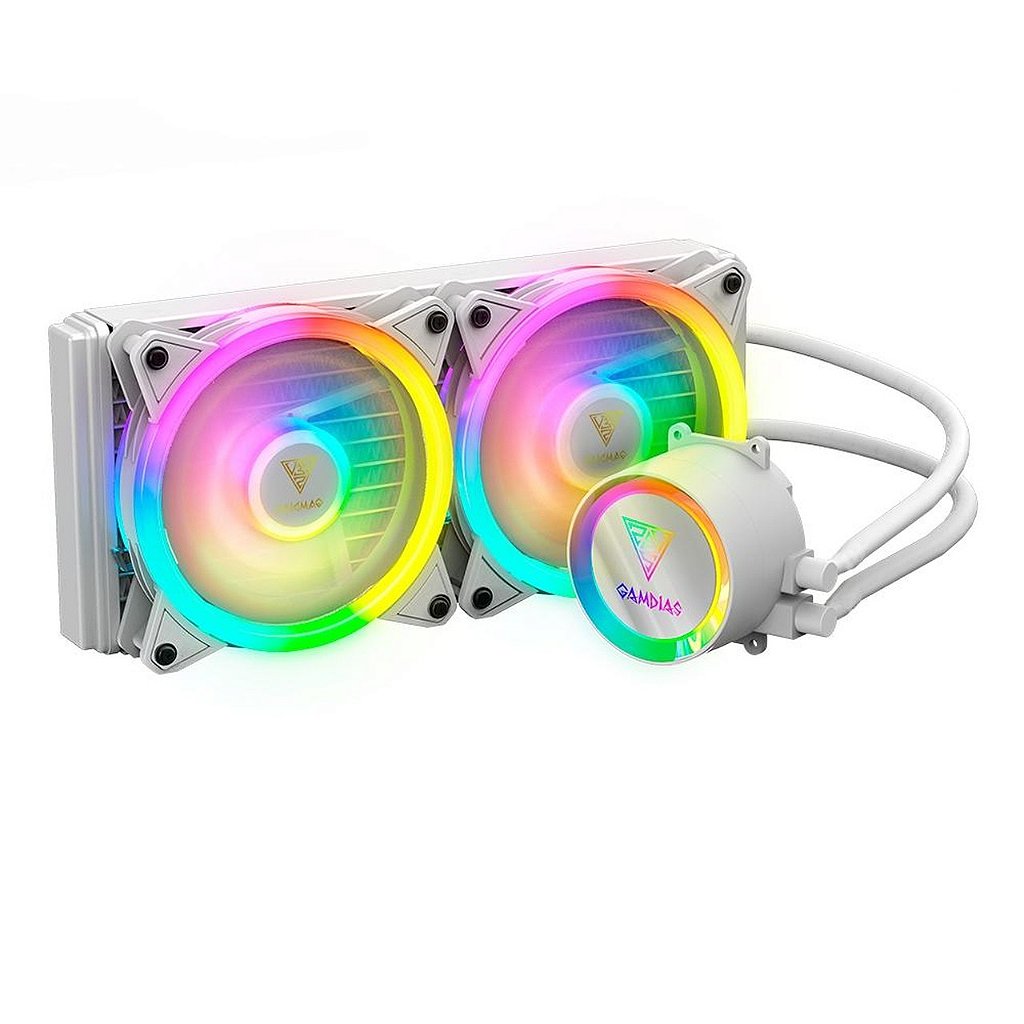 Detalhes de Water Cooler Gamdias Chione RGB 240mm Intel e AMD Branco - CHIONE M2-240RW