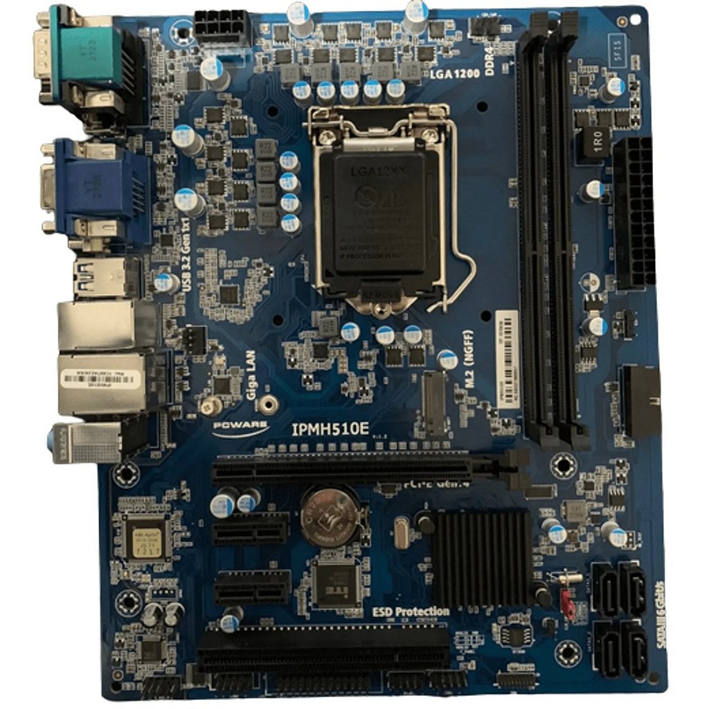 Placa mãe Pcware H510 IPMH510E Hdmi DP Vga Serial Chipset  LGA 1200 DDR4