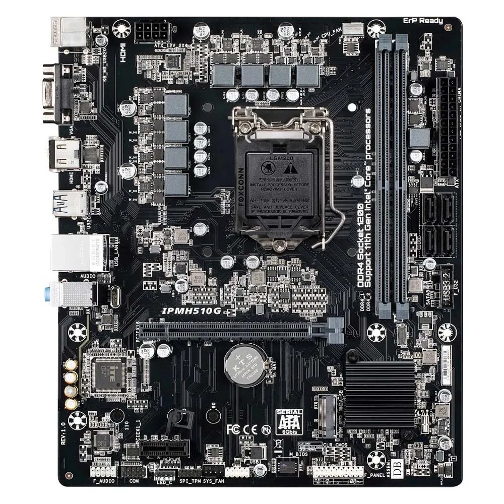 Detalhes de Placa mãe Pcware H510 IPMH510E Hdmi DP Vga Serial Chipset  LGA 1200 DDR4
