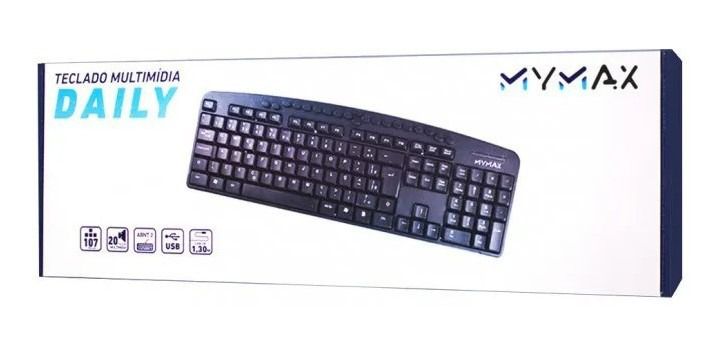 Detalhes de Teclado Multimidia C/ Fio Abnt2 Mymax Mks-vsc8168/usb
