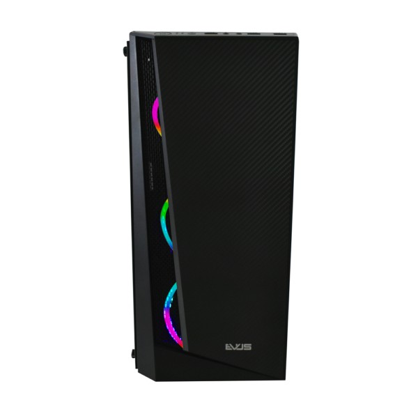 Detalhes de Gabinete Gamer Evus EV-G15 ATX Vidro temperado com 3 fans RGB