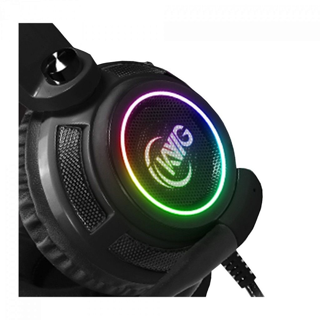 Detalhes de Headset Gamer KWG Taurus P1 Preto Rgb USB - Taurus P1 Rgb 