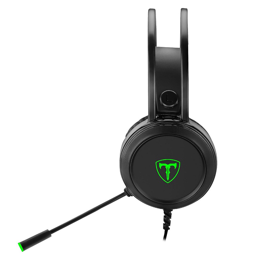 Detalhes de Headset Gamer T-dagger Preto e Verde Led VerdeUral T-RGH202