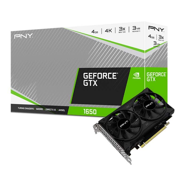 Detalhes de Placa de Vídeo GTX 1650 PNY 4GB D6 DualFan HDMI/DisplayPort