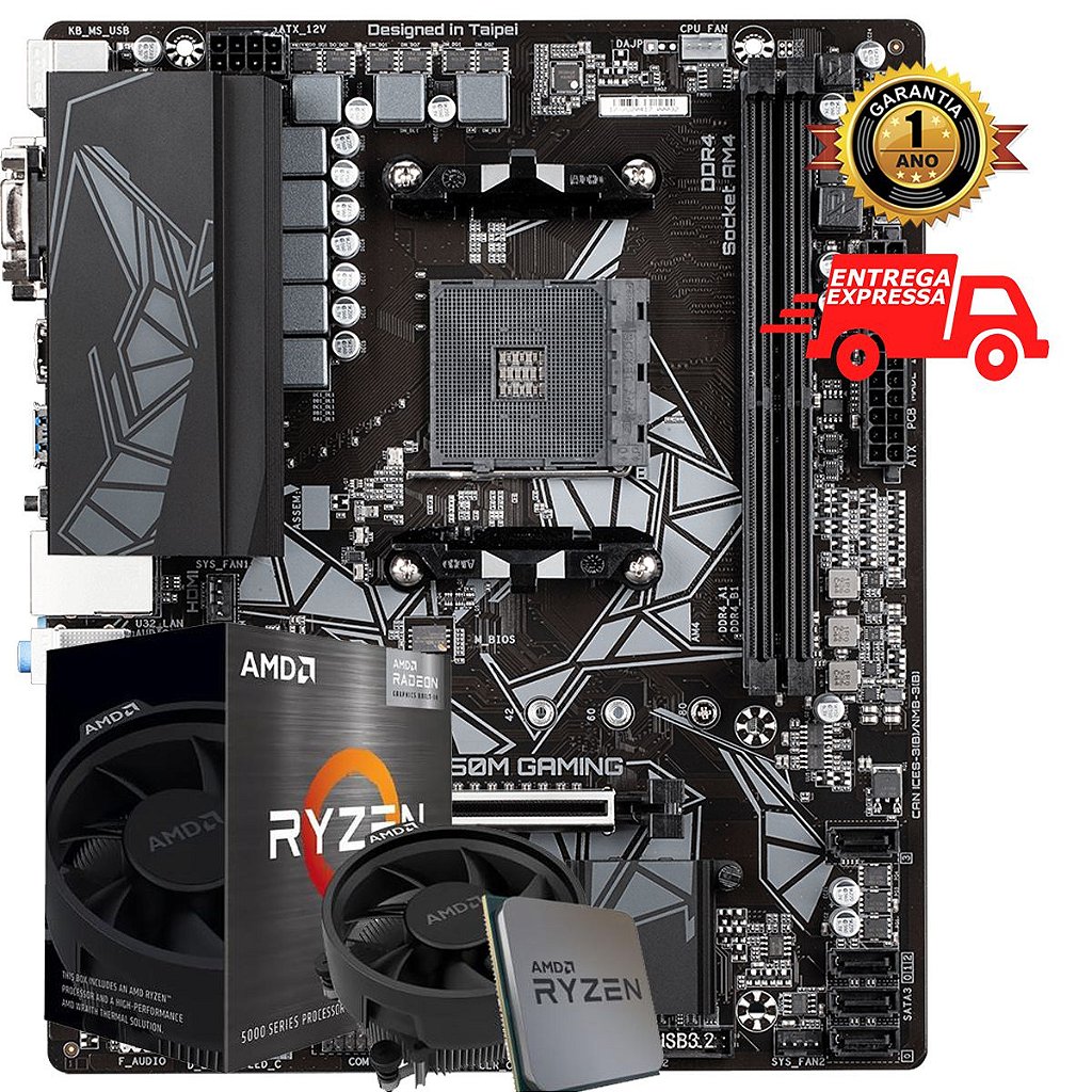 Kit Gamer Upgrade B550 Gaming + Ryzen 5 5600G + Cooler AM4