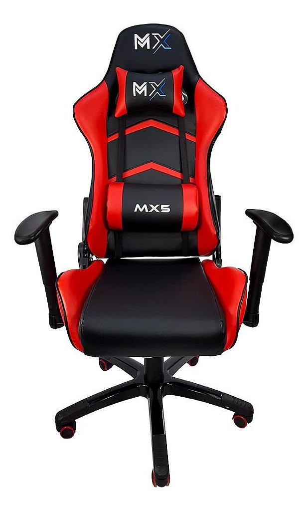 Cadeira Gamer Mymax Mx5 Preta E Vermelho Couro Sintético