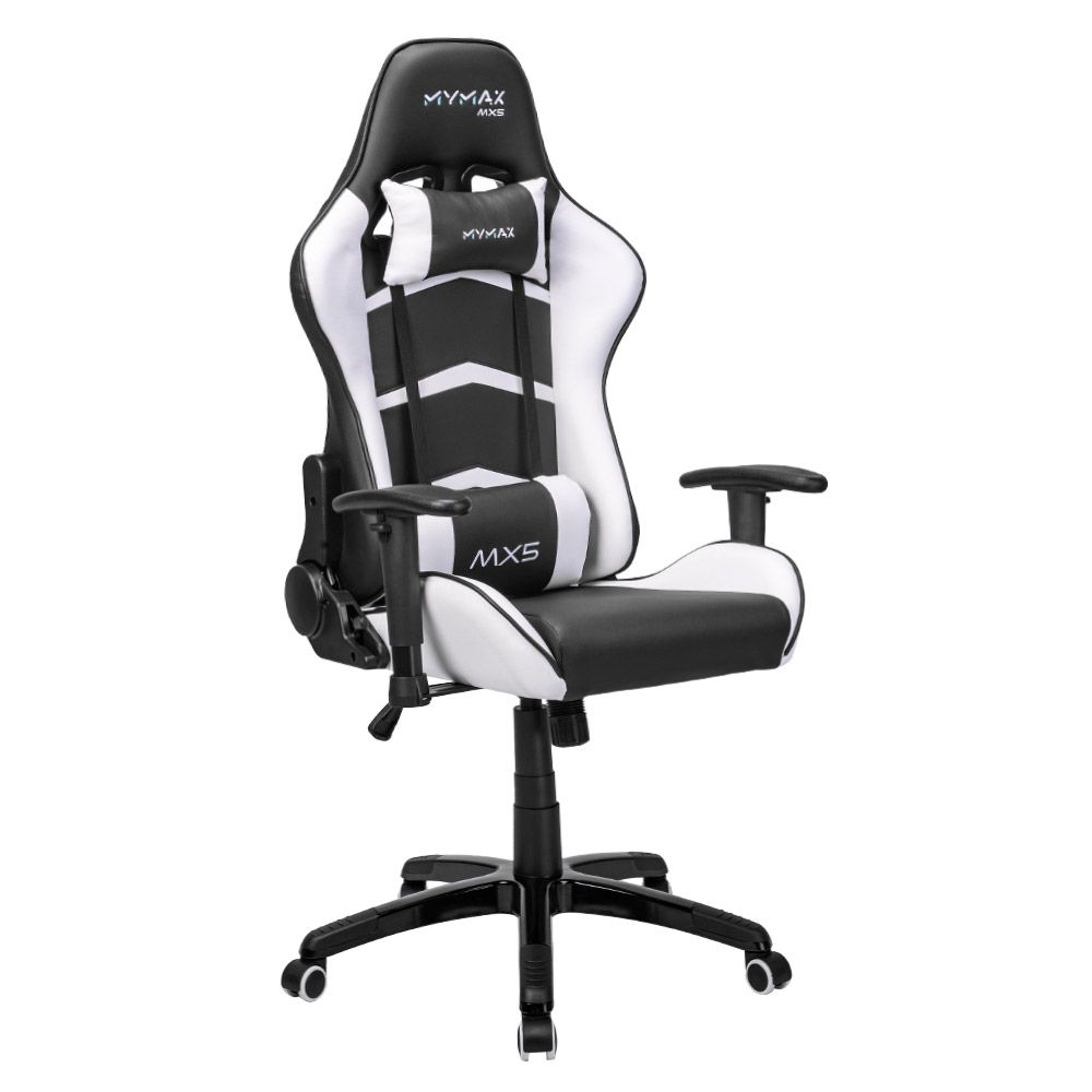 Detalhes de Cadeira Gamer MX5 Giratória Encosto Reclinável de 180° Preto/Branco - MGCH-MX5/WH