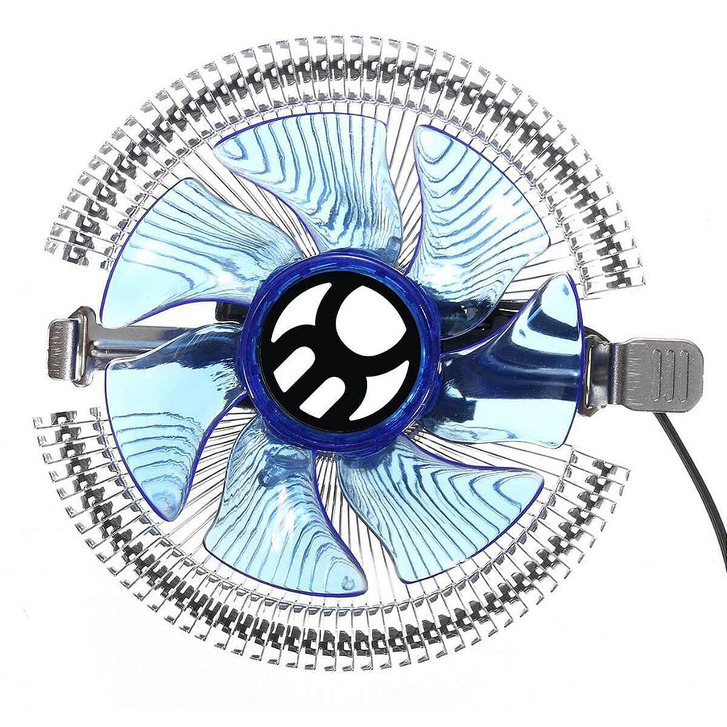 Detalhes de Air Cooler Universal Azul Bluecase Intel/AMD Alumínio - BC-04UA