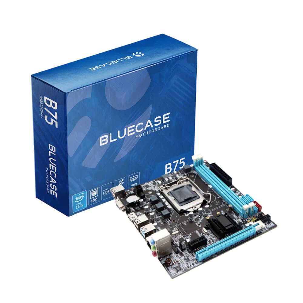 Detalhes de Placa Mãe Bluecase BMBB75-G3HGU DDR3 LGA 1155 HDMI mATX