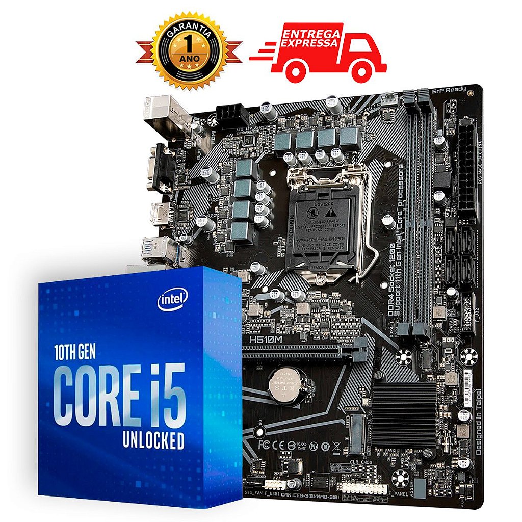 Kit Upgrade Gamer H510m Lga 1200 + Intel I5 10600K