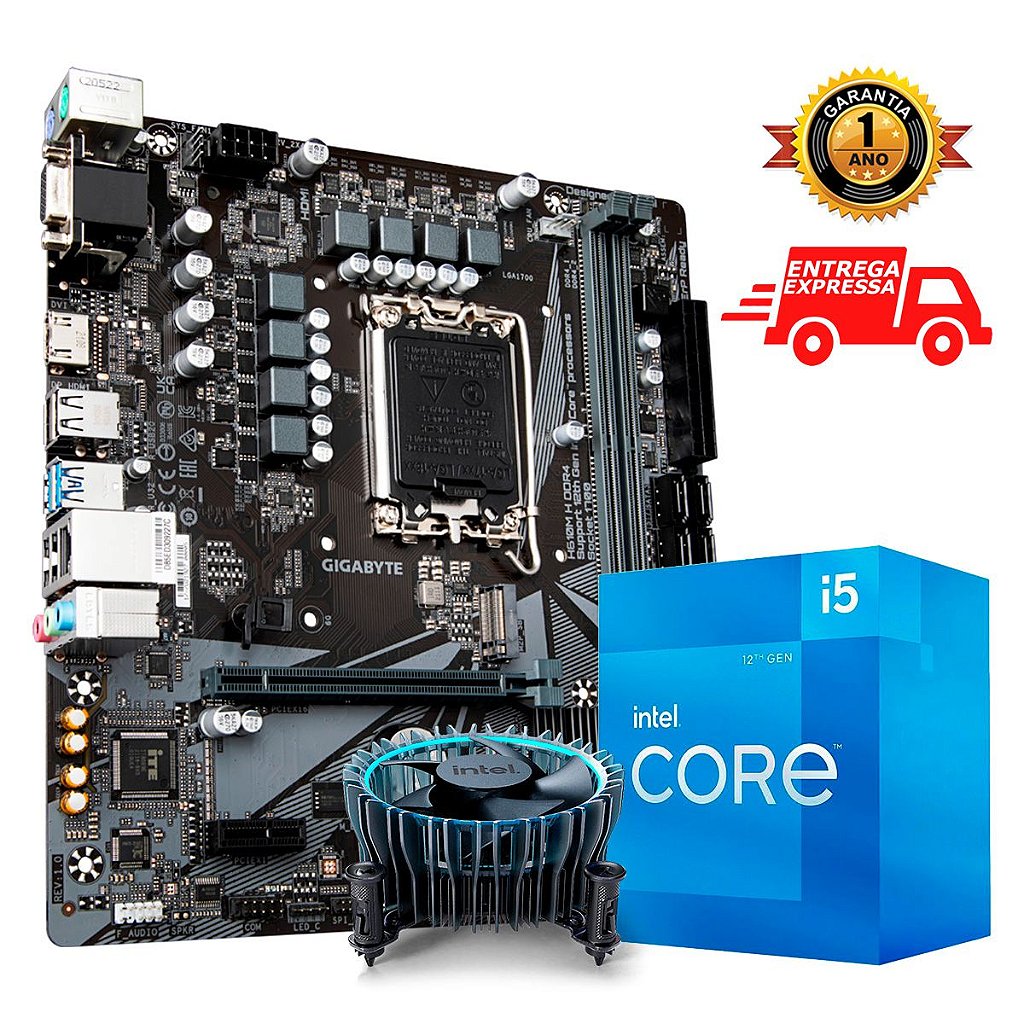Kit Placa Mãe H610 Hdmi Lga1700 + Processador Intel I5 12400