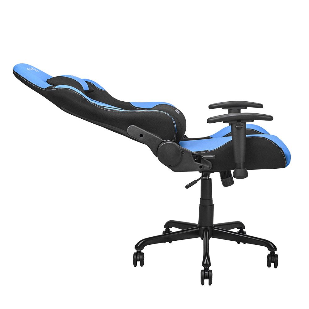 Detalhes de Cadeira Gamer MX6 Giratória Encosto Reclinável Preto/Azul