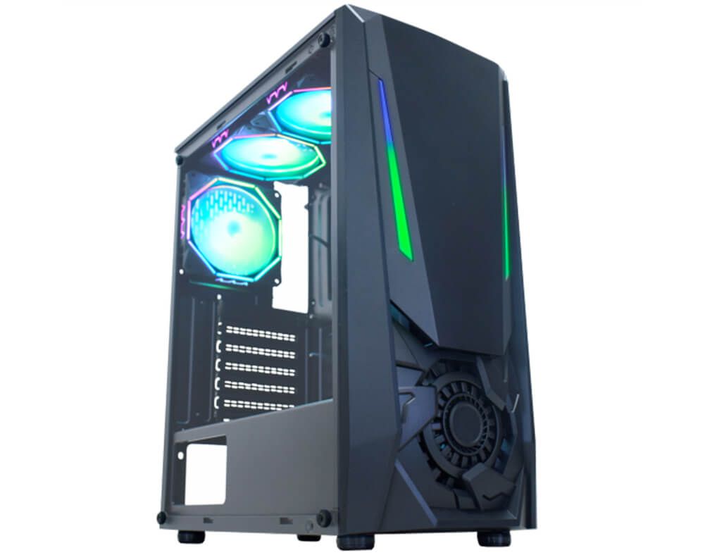 Gabinete K-Mex Gamer Jaeger I led RGB USB 3.0 CG-01TJ